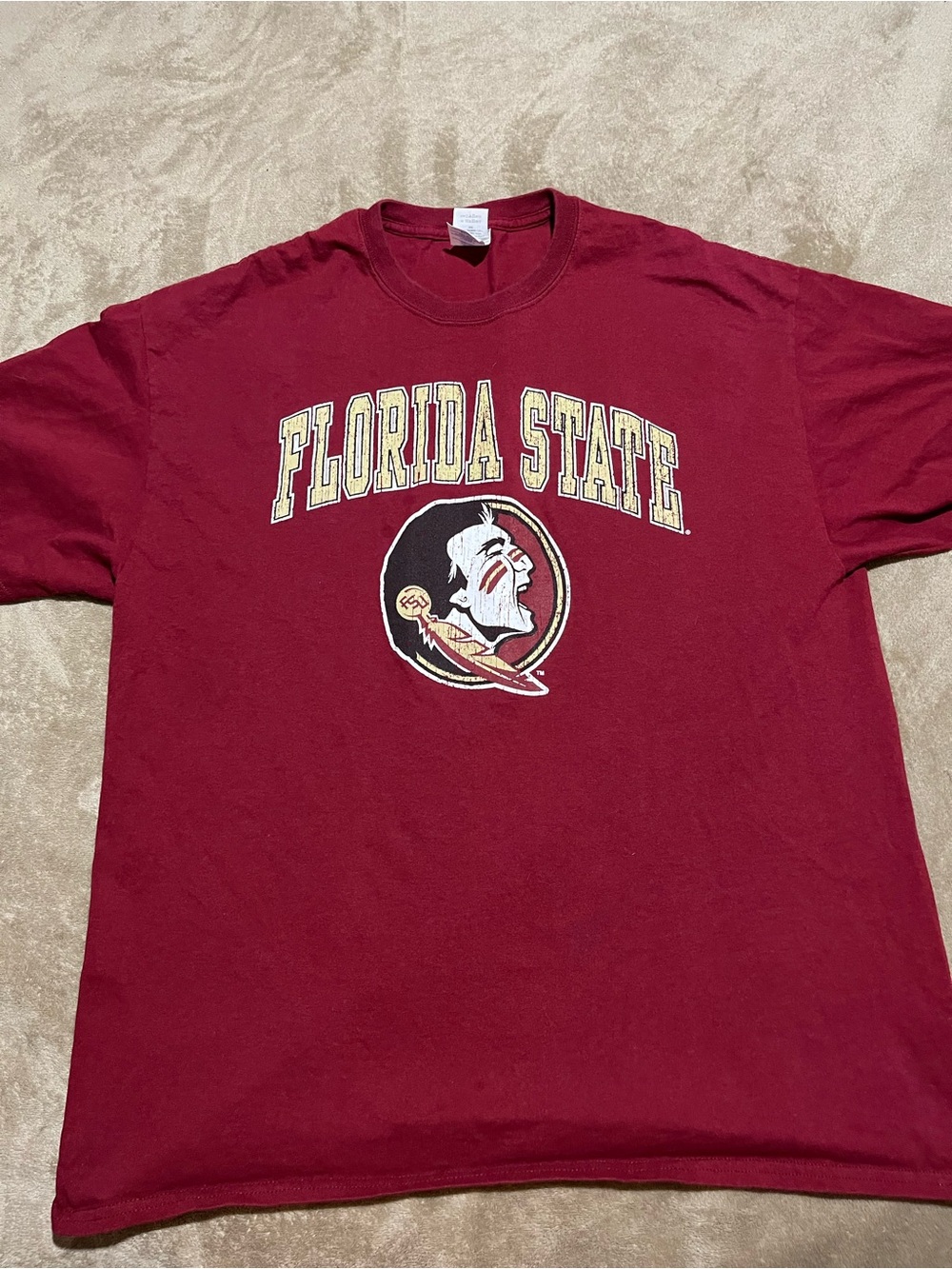 Florida State Garnet Short-Sleeve Crewneck T-Shirt-XL